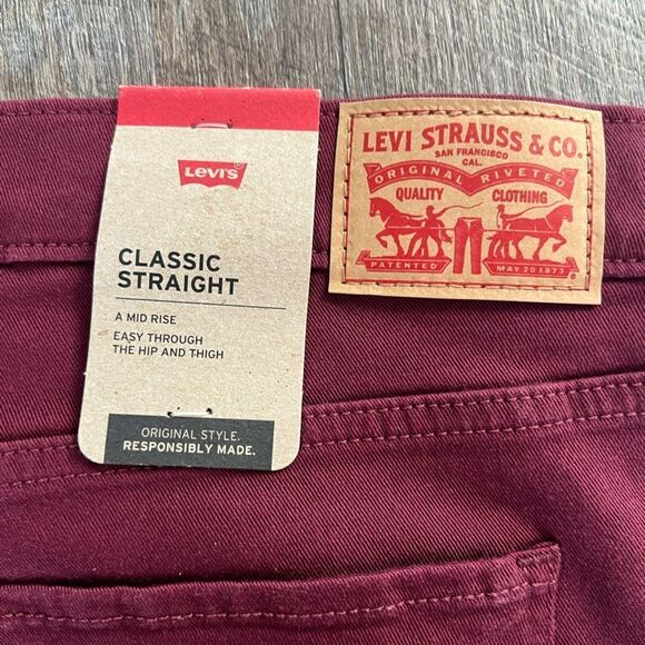 Levi's Plus Classic Straight Jeans Windsor Wine- Size 18W - Picture 8 of 12